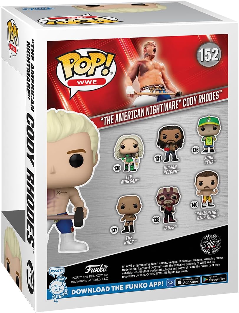 Funko Pop! WWE The American Nightmare Cody Rhodes Figure #152!