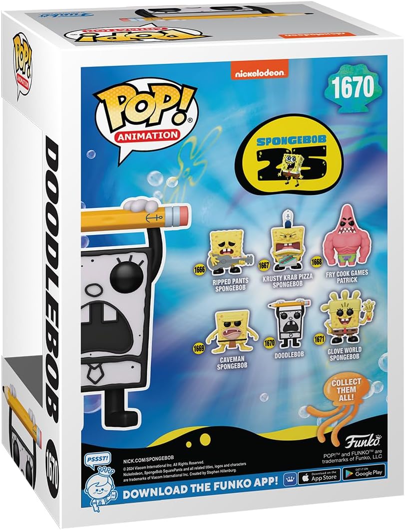 Funko POP! TV: Spongebob Squarepants 25th Anniversary - Doodlebob - Collectable Vinyl Figure - Gift Idea - Official Merchandise - for Kids & Adults - TV Fans - Model Figure for Collectors and Display
