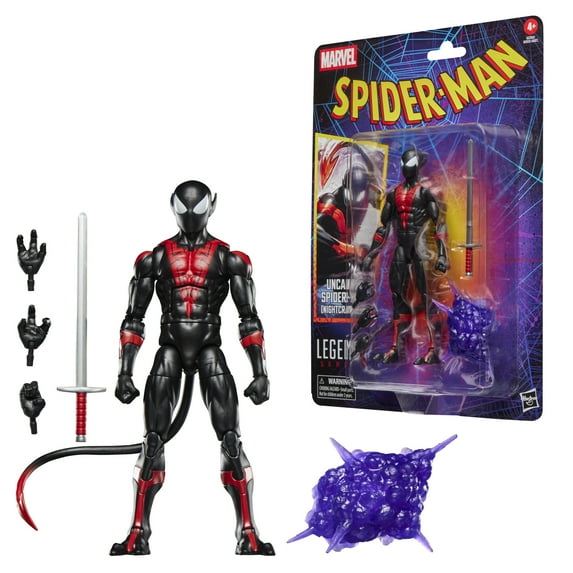 Marvel Legends Series Uncanny Spider-Man (Nightcrawler), Retro Cardback Comics Action Figure